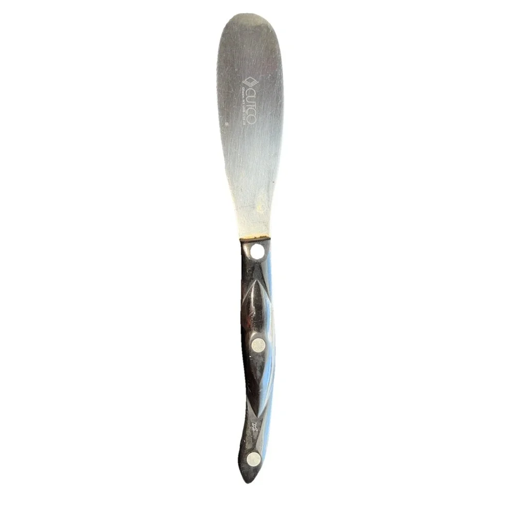 Cutco 1768 JB Serrated Spatula Spreader Knife Made in USA Classic Brown Handle